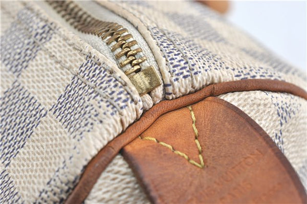 Authentic Louis Vuitton Damier Azur Speedy25 Hand Boston Bag N41534 LV 6188B
