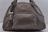 Authentic PRADA Vit Daino Leather Shoulder Bag Purse BL0557 Gray 6189C