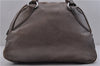 Authentic PRADA Vit Daino Leather Shoulder Bag Purse BL0557 Gray 6189C