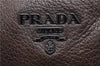 Authentic PRADA Vit Daino Leather Shoulder Bag Purse BL0557 Gray 6189C