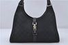 Authentic GUCCI Jackie Shoulder Hand Bag GG Canvas Leather 0021067 Black 6191D
