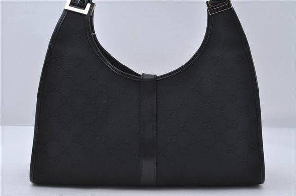Authentic GUCCI Jackie Shoulder Hand Bag GG Canvas Leather 0021067 Black 6191D