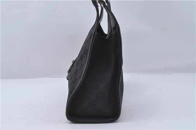 Authentic GUCCI Jackie Shoulder Hand Bag GG Canvas Leather 0021067 Black 6191D