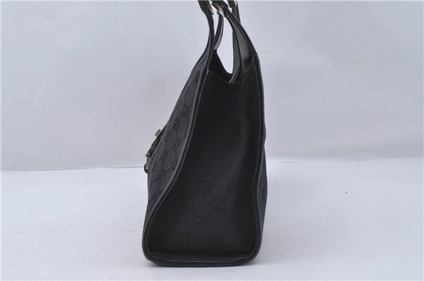 Authentic GUCCI Jackie Shoulder Hand Bag GG Canvas Leather 0021067 Black 6191D