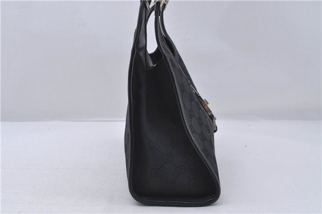Authentic GUCCI Jackie Shoulder Hand Bag GG Canvas Leather 0021067 Black 6191D