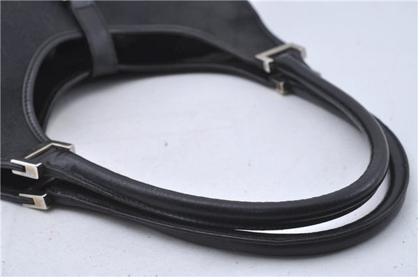 Authentic GUCCI Jackie Shoulder Hand Bag GG Canvas Leather 0021067 Black 6191D