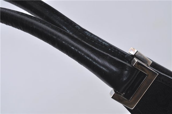 Authentic GUCCI Jackie Shoulder Hand Bag GG Canvas Leather 0021067 Black 6191D