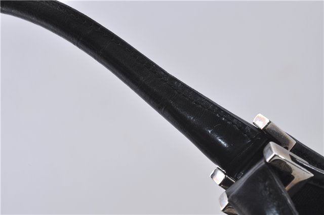 Authentic GUCCI Jackie Shoulder Hand Bag GG Canvas Leather 0021067 Black 6191D