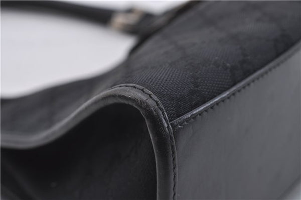 Authentic GUCCI Jackie Shoulder Hand Bag GG Canvas Leather 0021067 Black 6191D
