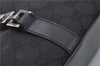 Authentic GUCCI Jackie Shoulder Hand Bag GG Canvas Leather 0021067 Black 6191D