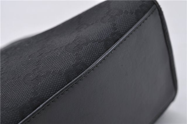 Authentic GUCCI Jackie Shoulder Hand Bag GG Canvas Leather 0021067 Black 6191D