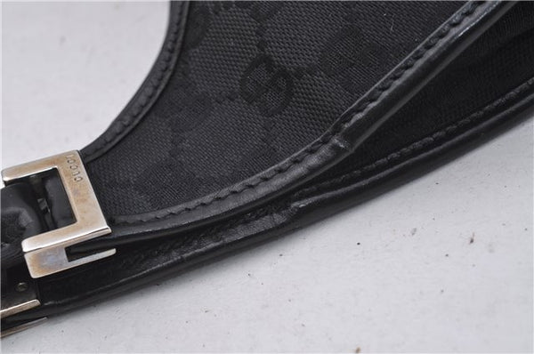 Authentic GUCCI Jackie Shoulder Hand Bag GG Canvas Leather 0021067 Black 6191D