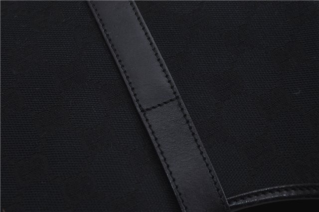 Authentic GUCCI Jackie Shoulder Hand Bag GG Canvas Leather 0021067 Black 6191D