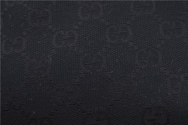 Authentic GUCCI Jackie Shoulder Hand Bag GG Canvas Leather 0021067 Black 6191D