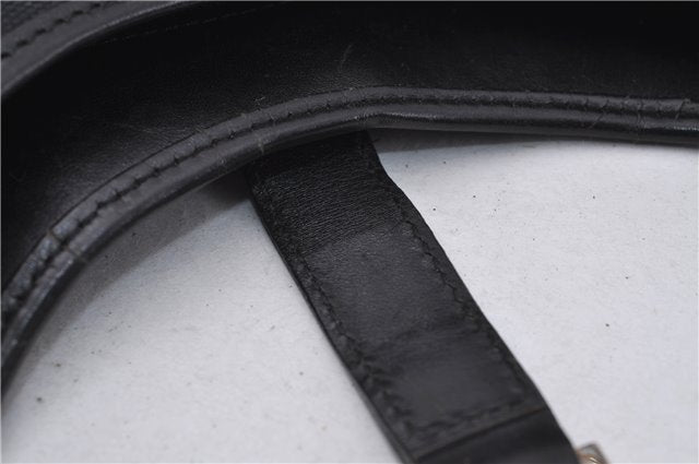 Authentic GUCCI Jackie Shoulder Hand Bag GG Canvas Leather 0021067 Black 6191D