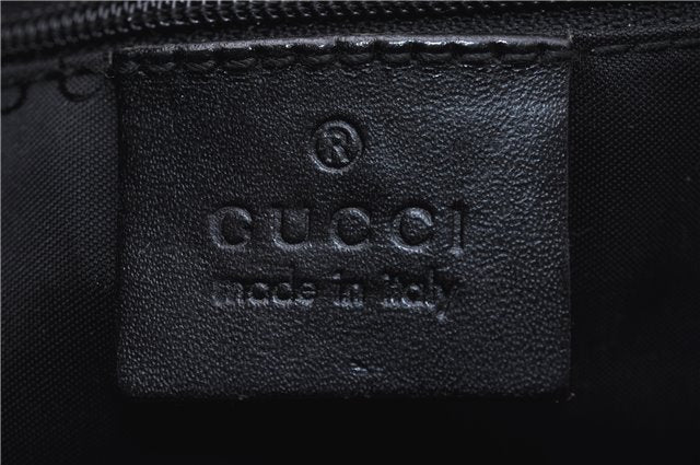 Authentic GUCCI Jackie Shoulder Hand Bag GG Canvas Leather 0021067 Black 6191D