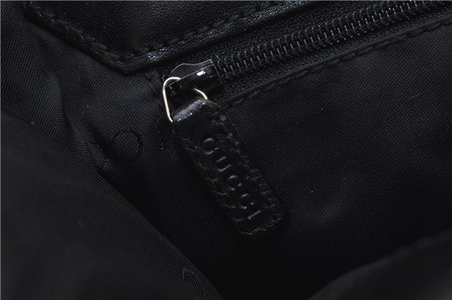 Authentic GUCCI Jackie Shoulder Hand Bag GG Canvas Leather 0021067 Black 6191D