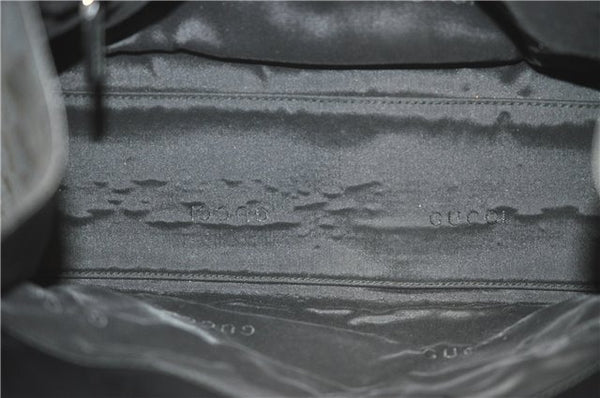 Authentic GUCCI Jackie Shoulder Hand Bag GG Canvas Leather 0021067 Black 6191D