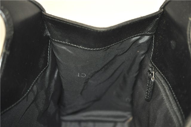 Authentic GUCCI Jackie Shoulder Hand Bag GG Canvas Leather 0021067 Black 6191D