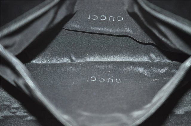 Authentic GUCCI Jackie Shoulder Hand Bag GG Canvas Leather 0021067 Black 6191D