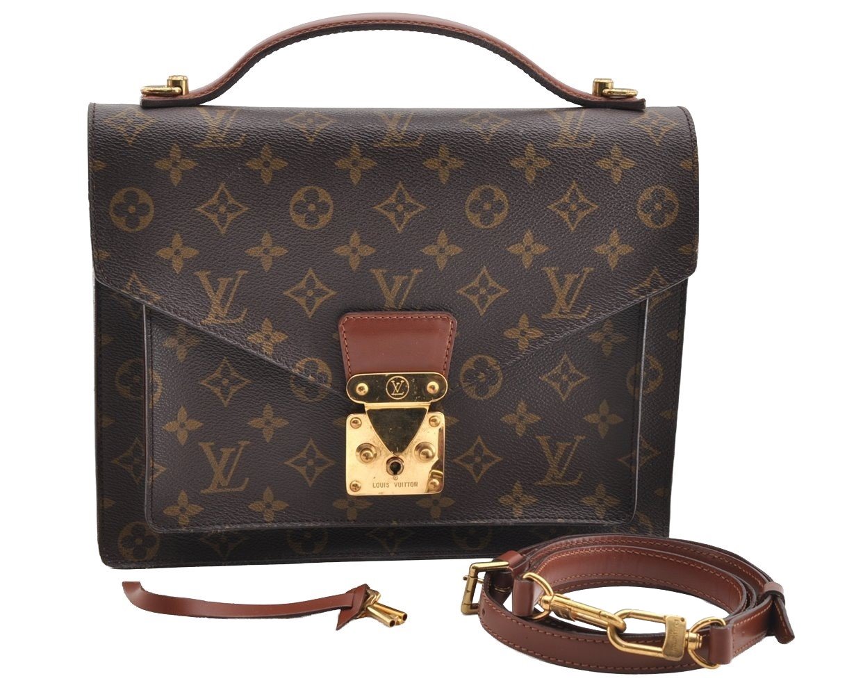 Authentic Louis Vuitton Monogram Monceau 2Way Shoulder Hand Bag M51185 LV 6191I
