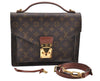 Authentic Louis Vuitton Monogram Monceau 2Way Shoulder Hand Bag M51185 LV 6191I