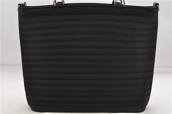 Authentic GUCCI Bamboo 2way Hand Shoulder Bag Nylon Leather Black 6192D