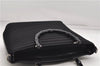 Authentic GUCCI Bamboo 2way Hand Shoulder Bag Nylon Leather Black 6192D