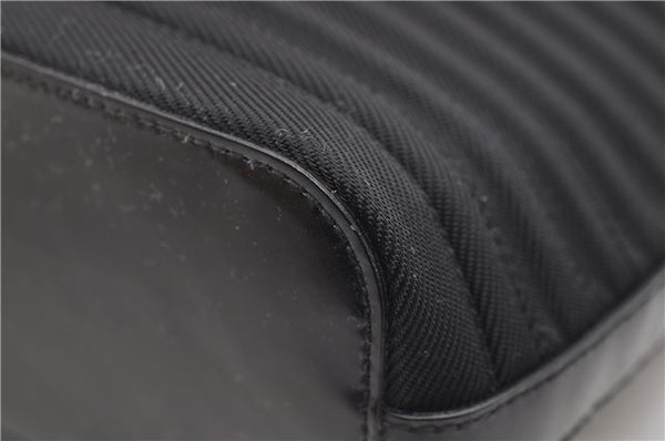 Authentic GUCCI Bamboo 2way Hand Shoulder Bag Nylon Leather Black 6192D