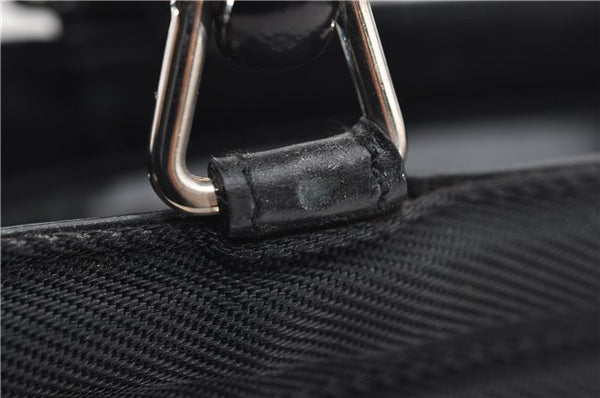 Authentic GUCCI Bamboo 2way Hand Shoulder Bag Nylon Leather Black 6192D