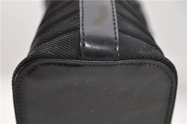 Authentic GUCCI Bamboo 2way Hand Shoulder Bag Nylon Leather Black 6192D