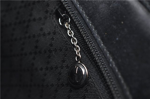 Authentic GUCCI Bamboo 2way Hand Shoulder Bag Nylon Leather Black 6192D