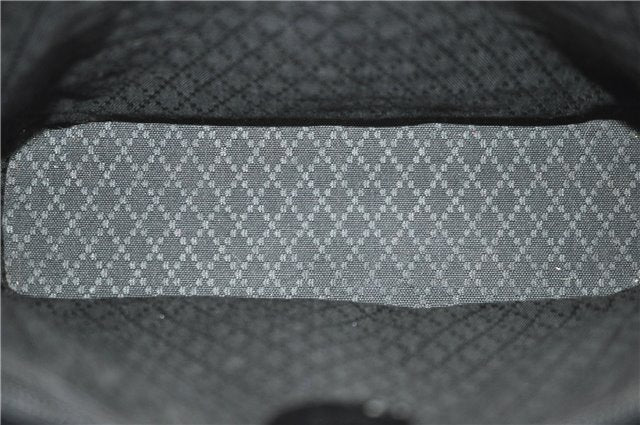 Authentic GUCCI Bamboo 2way Hand Shoulder Bag Nylon Leather Black 6192D