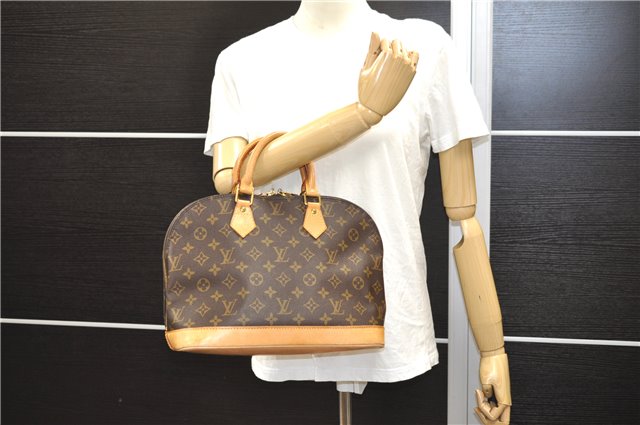 Authentic Louis Vuitton Monogram Alma Hand Bag Purse M51130 LV 6192E