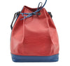 Authentic Louis Vuitton Epi Noe Bi-color Red x Blue M44084 Drawstring Bag 6192I