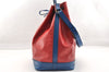 Authentic Louis Vuitton Epi Noe Bi-color Red x Blue M44084 Drawstring Bag 6192I