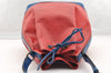 Authentic Louis Vuitton Epi Noe Bi-color Red x Blue M44084 Drawstring Bag 6192I