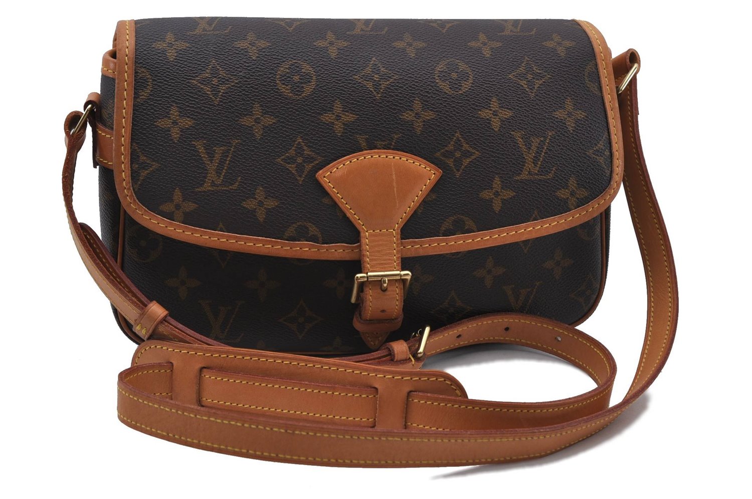 Authentic LOUIS VUITTON Monogram Sologne Shoulder Cross Bag M42250 LV 6193C