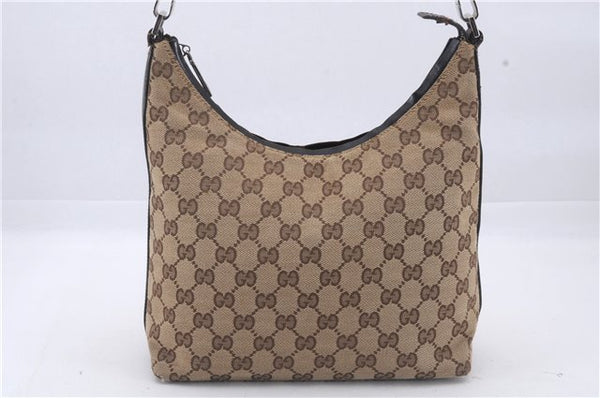 Authentic GUCCI Shoulder Hand Bag GG Canvas Leather 0000602 Brown 6193D