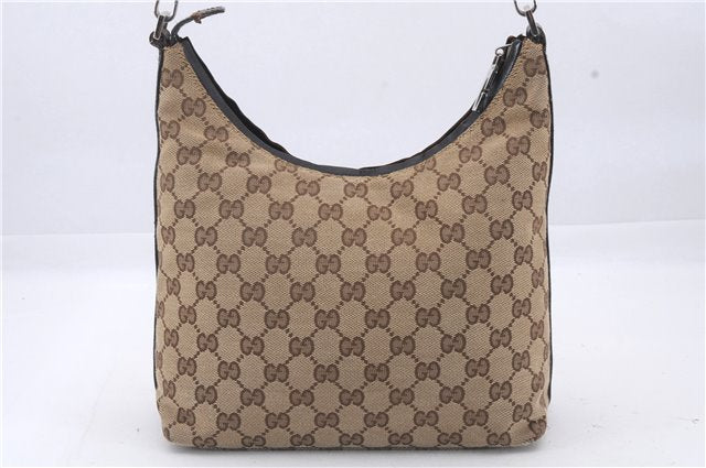 Authentic GUCCI Shoulder Hand Bag GG Canvas Leather 0000602 Brown 6193D