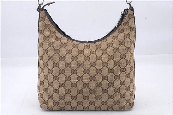 Authentic GUCCI Shoulder Hand Bag GG Canvas Leather 0000602 Brown 6193D