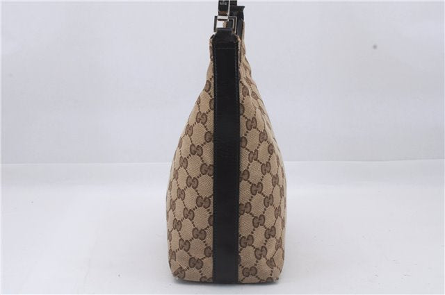 Authentic GUCCI Shoulder Hand Bag GG Canvas Leather 0000602 Brown 6193D