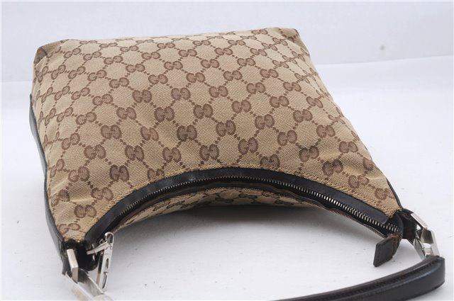 Authentic GUCCI Shoulder Hand Bag GG Canvas Leather 0000602 Brown 6193D
