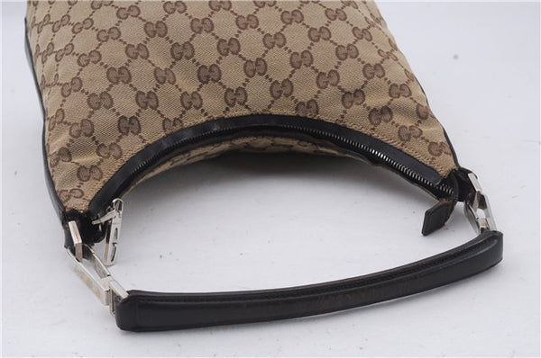 Authentic GUCCI Shoulder Hand Bag GG Canvas Leather 0000602 Brown 6193D