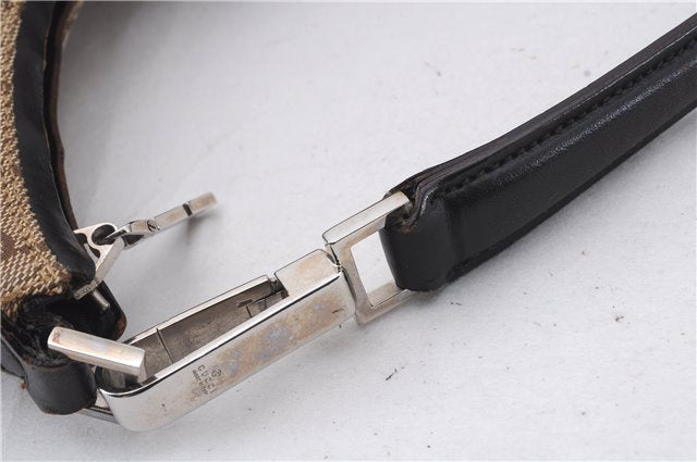 Authentic GUCCI Shoulder Hand Bag GG Canvas Leather 0000602 Brown 6193D