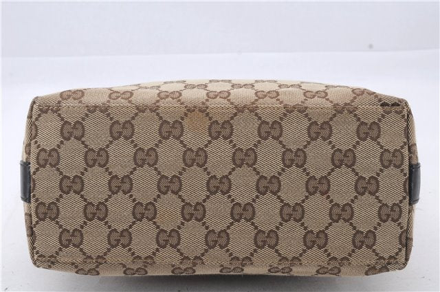 Authentic GUCCI Shoulder Hand Bag GG Canvas Leather 0000602 Brown 6193D