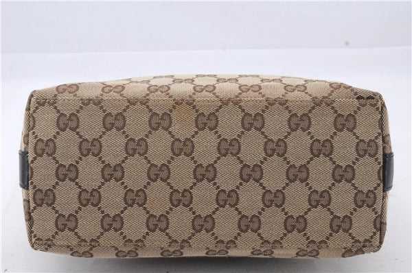 Authentic GUCCI Shoulder Hand Bag GG Canvas Leather 0000602 Brown 6193D