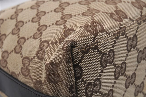 Authentic GUCCI Shoulder Hand Bag GG Canvas Leather 0000602 Brown 6193D