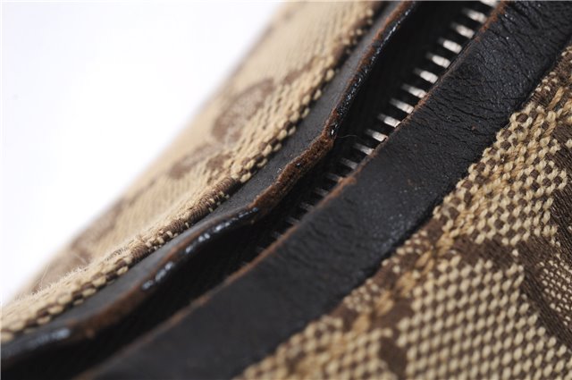 Authentic GUCCI Shoulder Hand Bag GG Canvas Leather 0000602 Brown 6193D