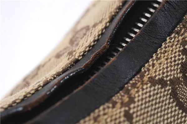 Authentic GUCCI Shoulder Hand Bag GG Canvas Leather 0000602 Brown 6193D